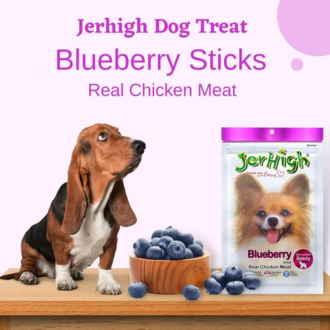 IMG_0586 JerHigh Blueberry Stix Dog Treats 70g | Real Chicken Snack for Dogs
