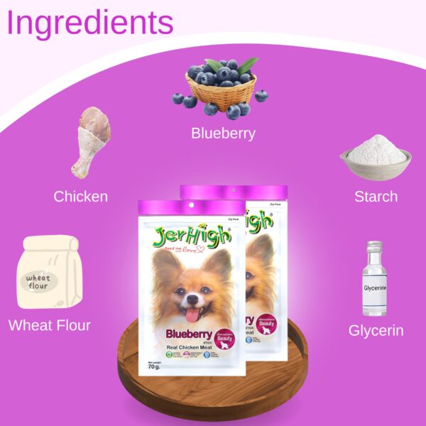 IMG_0588 JerHigh Blueberry Stix Dog Treats 70g | Real Chicken Snack for Dogs