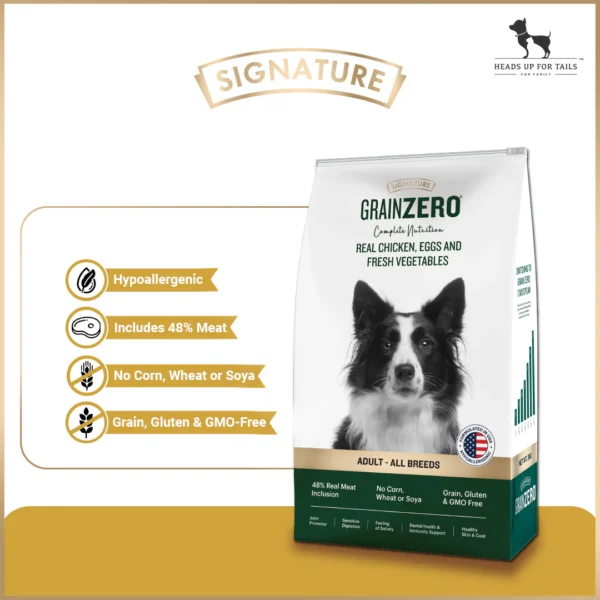 Signature Grain Zero Hypoallergenic Adult Dog Food | 1.2 kg