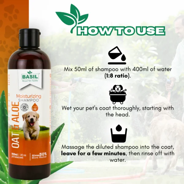 Basil Oats & Aloe Pet Moisturizing Shampoo